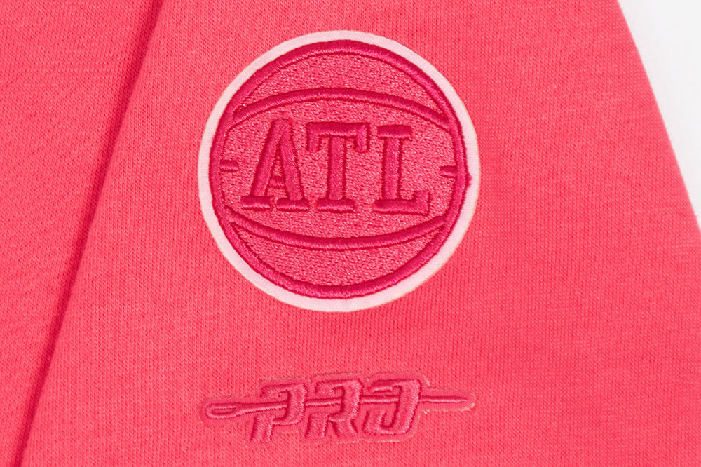NBA ATLANTA HAWKS CHANDAIL À COL ROND TRIPLE ROSE EN MOLLETON POUR FILLE JUNIOR (VIOLET BETTERAVE)