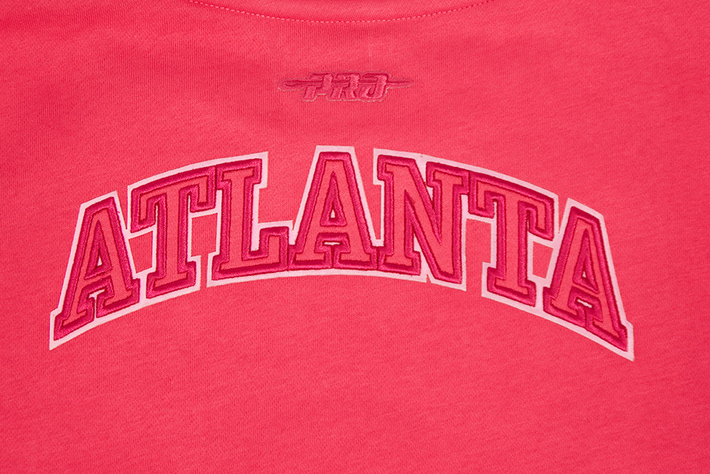 NBA ATLANTA HAWKS CHANDAIL À COL ROND TRIPLE ROSE EN MOLLETON POUR FILLE JUNIOR (VIOLET BETTERAVE)