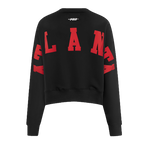 NBA ATLANTA HAWKS WINGSPAN WOMEN'S FLEECE CREWNECK (BLACK)