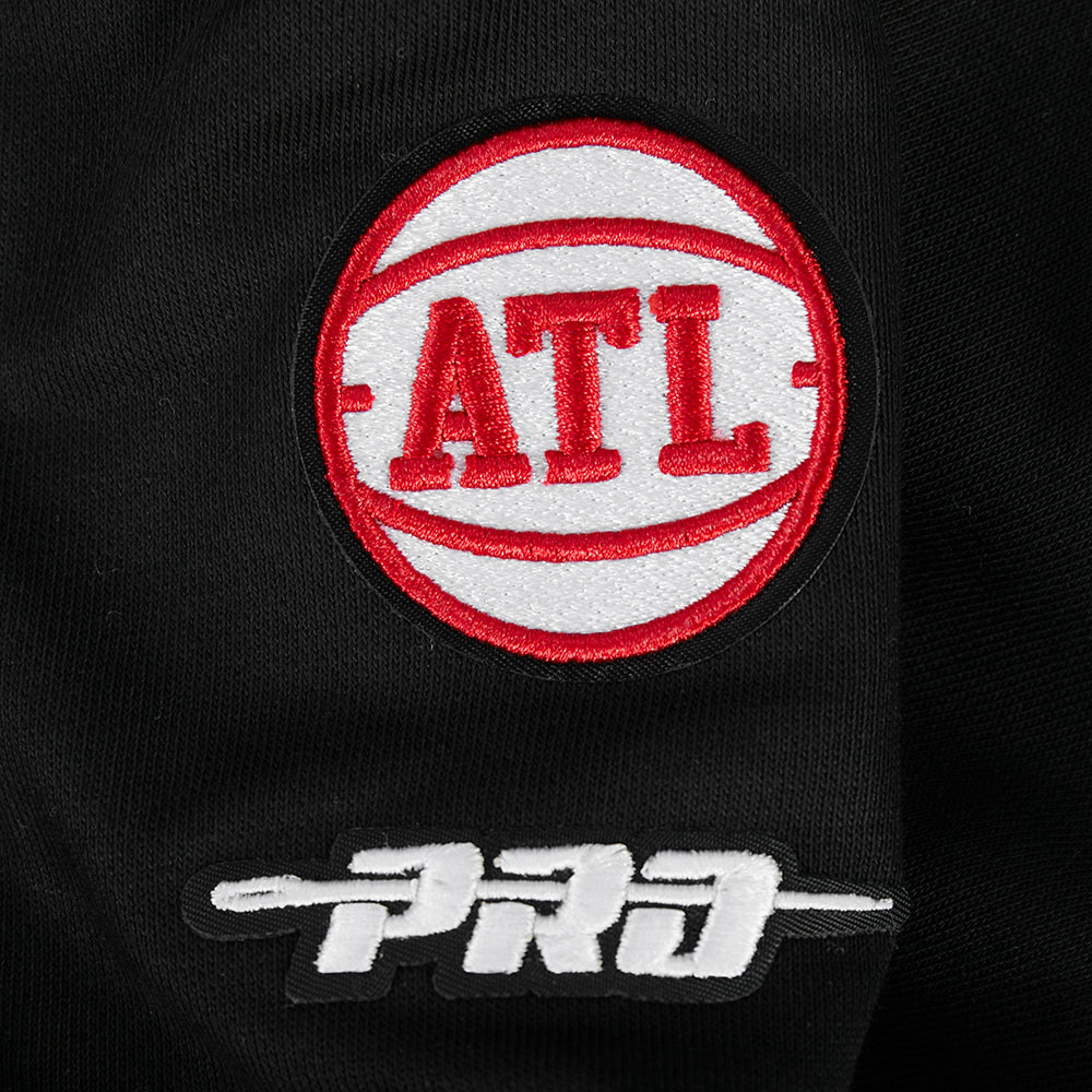 NBA ATLANTA HAWKS WINGSPAN WOMEN'S FLEECE CREWNECK (BLACK)