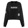 NBA ATLANTA HAWKS REVERSE FRENCH TERRY CHANDAIL À COL ROND EN MOLLETON POUR FEMME (NOIR)