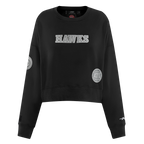 NBA ATLANTA HAWKS REVERSE FRENCH TERRY CHANDAIL À COL ROND EN MOLLETON POUR FEMME (NOIR)
