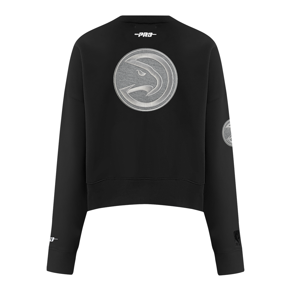 NBA ATLANTA HAWKS REVERSE FRENCH TERRY CHANDAIL À COL ROND EN MOLLETON POUR FEMME (NOIR)