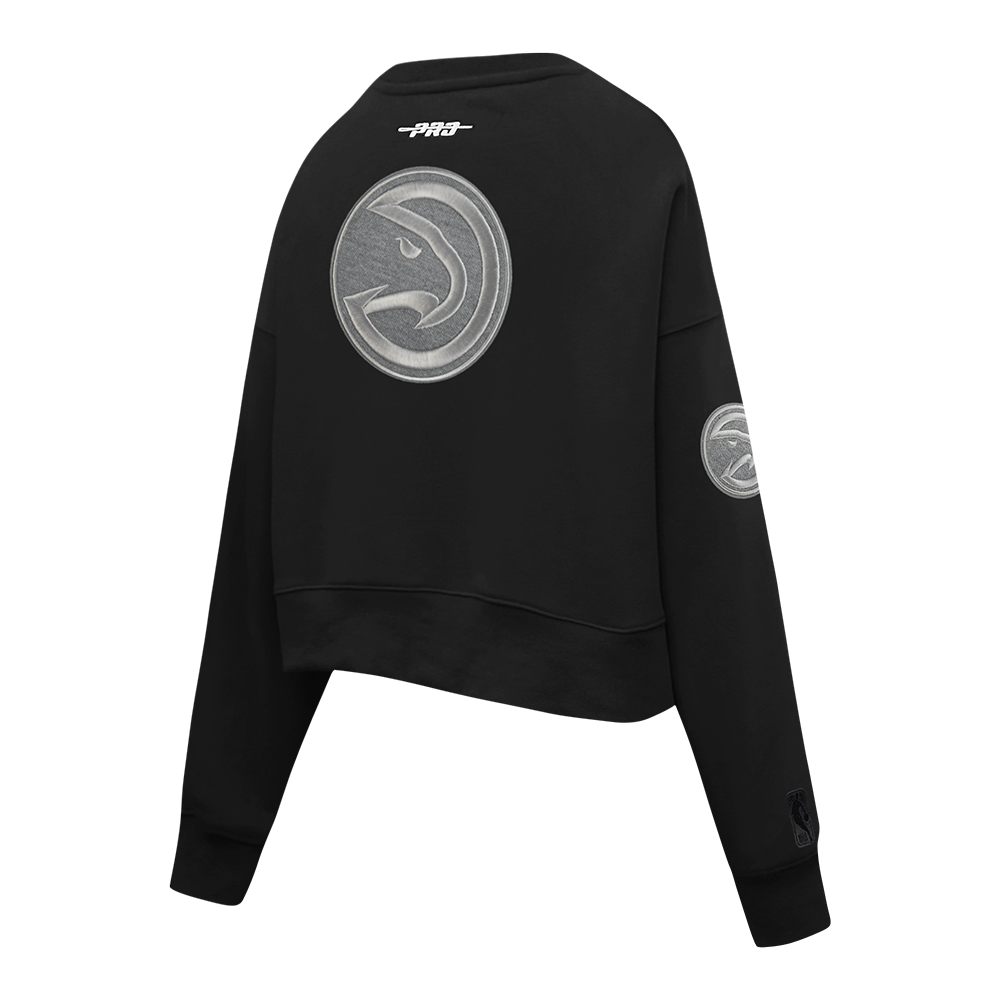 NBA ATLANTA HAWKS REVERSE FRENCH TERRY CHANDAIL À COL ROND EN MOLLETON POUR FEMME (NOIR)