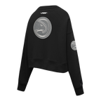 NBA ATLANTA HAWKS REVERSE FRENCH TERRY CHANDAIL À COL ROND EN MOLLETON POUR FEMME (NOIR)