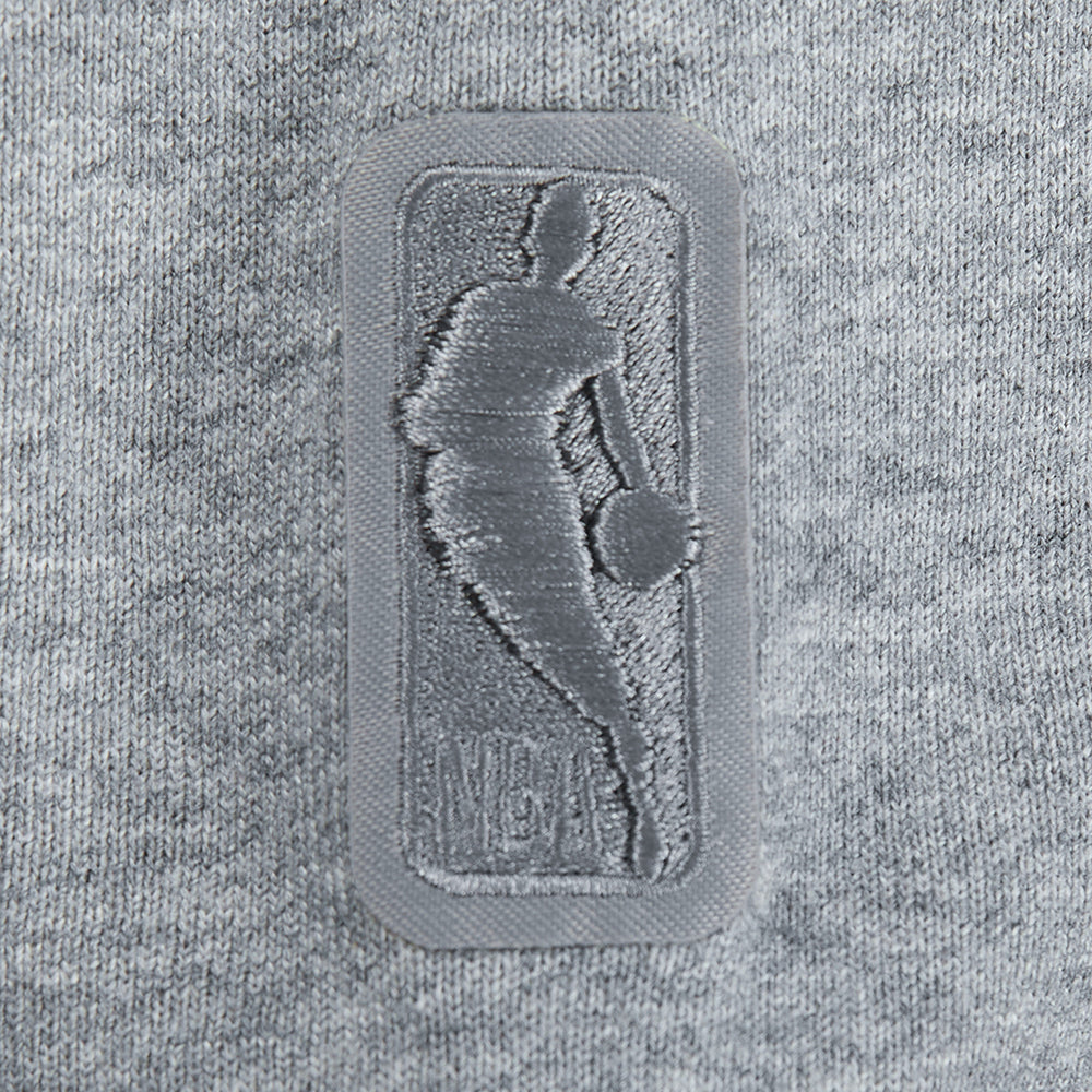 NBA ATLANTA HAWKS REVERSE FRENCH TERRY CHANDAIL À CAPUCHON À GLISSIÈRE PLEINE LONGUEUR EN MOLLETON À BLOCS DE COULEUR POUR FEMME (NOIR/GRIS/COQUILLE D'ŒUF)