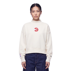 NBA ATLANTA HAWKS CLASSIC ICON WOMEN'S SWEATSHIRT (EGGSHELL)
