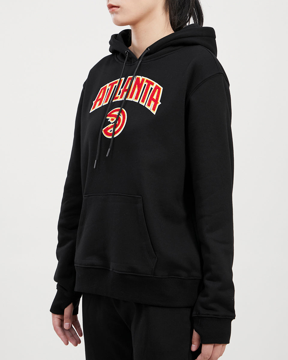 NBA ATLANTA HAWKS CLASSIC WOMEN'S PO HOODIE (BLACK)