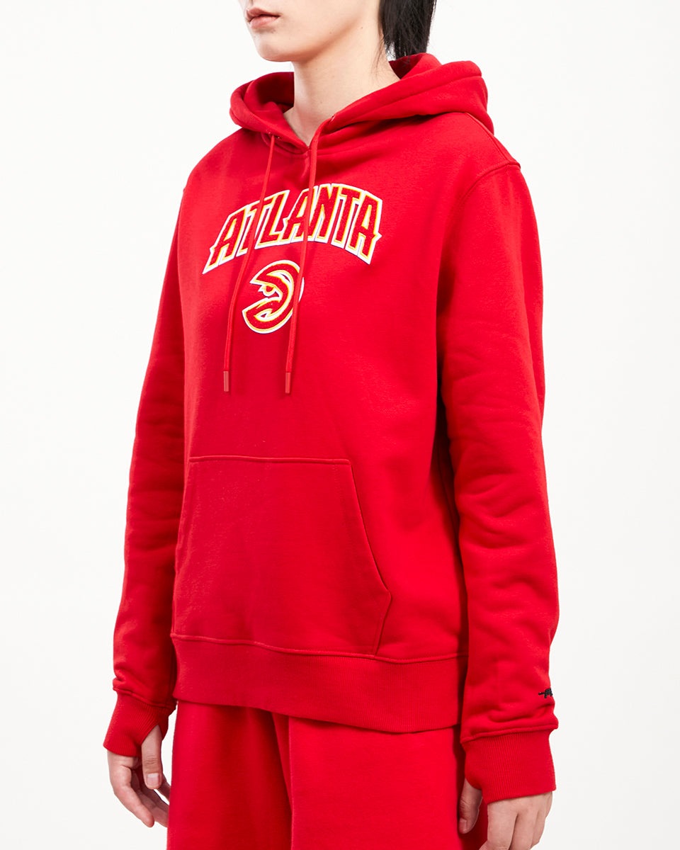 NBA ATLANTA HAWKS CLASSIC WOMEN'S PO HOODIE (RED)