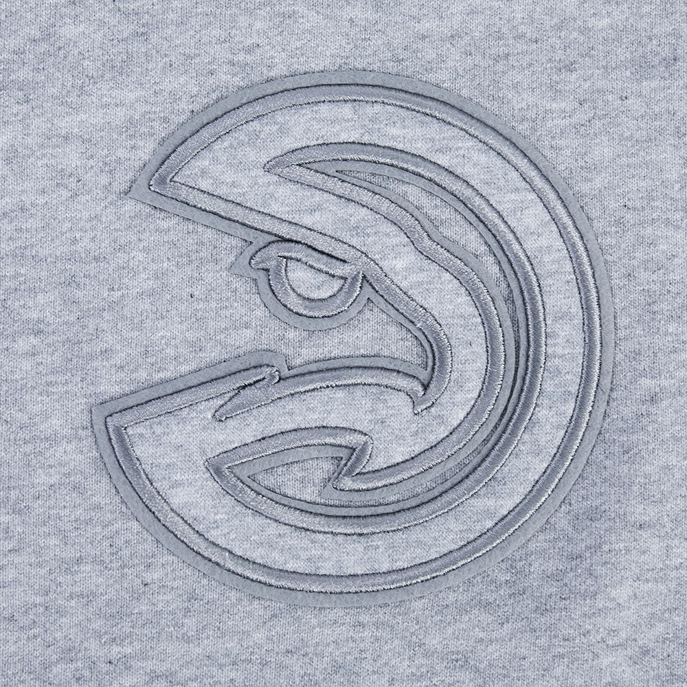 NBA ATLANTA HAWKS NEUTRAL CHANDAIL À COL ROND EN MOLLETON POUR FEMME (GRIS CHINÉ FONCÉ)