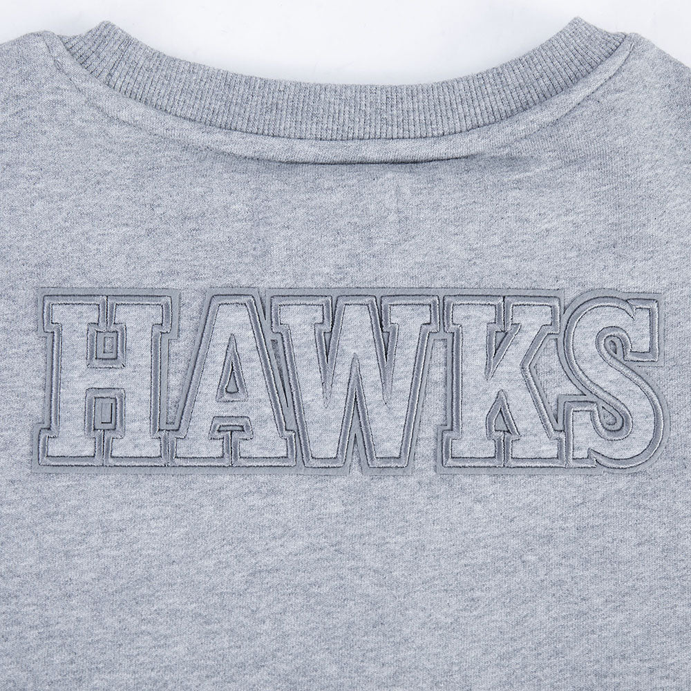NBA ATLANTA HAWKS NEUTRAL CHANDAIL À COL ROND EN MOLLETON POUR FEMME (GRIS CHINÉ FONCÉ)