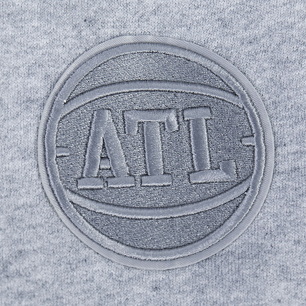 NBA ATLANTA HAWKS NEUTRAL CHANDAIL À COL ROND EN MOLLETON POUR FEMME (GRIS CHINÉ FONCÉ)