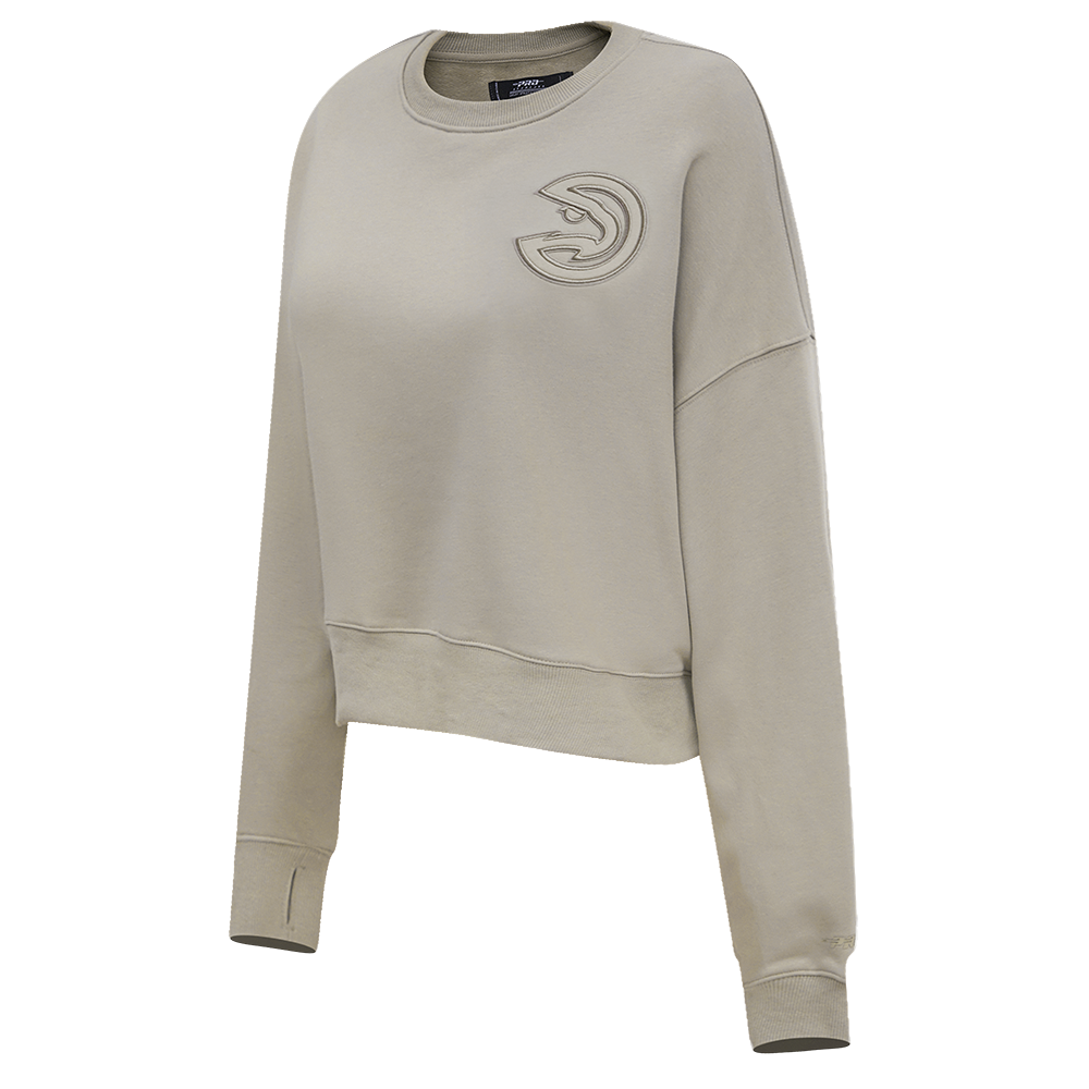 NBA ATLANTA HAWKS NEUTRAL WOMEN'S CREWNECK (TAUPE)