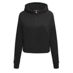 NBA ATLANTA HAWKS NEUTRAL CHANDAIL À CAPUCHON COURT POUR FEMME (NOIR)