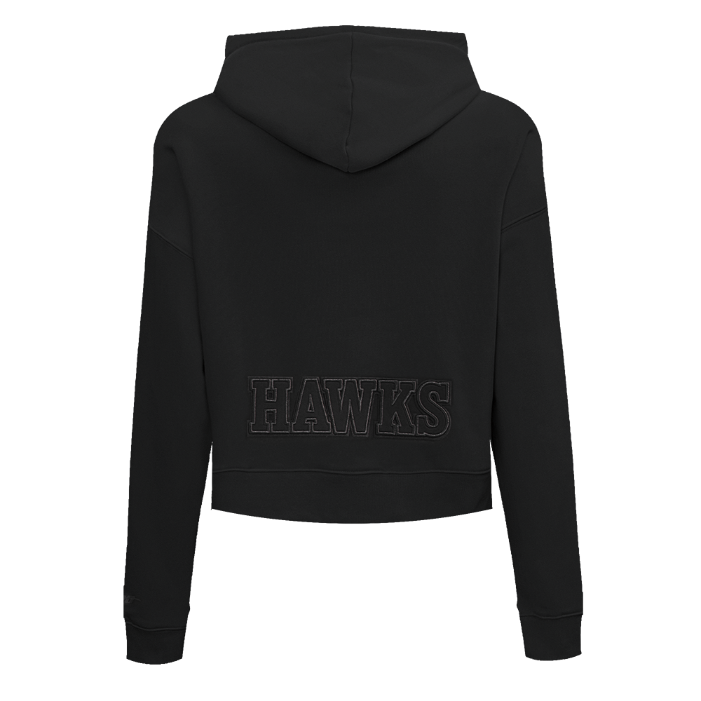 NBA ATLANTA HAWKS NEUTRAL CHANDAIL À CAPUCHON COURT POUR FEMME (NOIR)