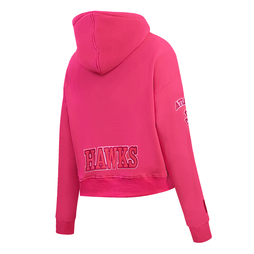 NBA ATLANTA HAWKS CHANDAIL À CAPUCHON TRIPLE ROSE COURT EN MOLLETON POUR FEMME (VIOLET BETTERAVE)