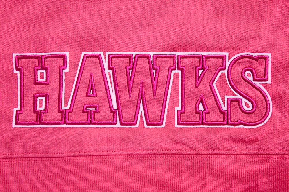 NBA ATLANTA HAWKS CHANDAIL À CAPUCHON TRIPLE ROSE COURT EN MOLLETON POUR FEMME (VIOLET BETTERAVE)
