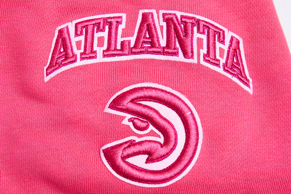 NBA ATLANTA HAWKS CHANDAIL À CAPUCHON TRIPLE ROSE COURT EN MOLLETON POUR FEMME (VIOLET BETTERAVE)