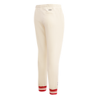 NBA ATLANTA HAWKS RETRO CLASSIC PANTALON OUATÉ CÔTELÉ POUR FEMME (COQUILLE D'ŒUF/ROUGE)
