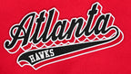 NBA ATLANTA HAWKS SCRIPT TAIL WOMEN'S WOOL VARSITY JACKET (RED/BLACK)