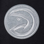 NBA ATLANTA HAWKS REVERSE FRENCH TERRY BLOUSON COLLÉGIAL EN LAINE POUR FEMME (NOIR/GRIS/COQUILLE D'ŒUF)