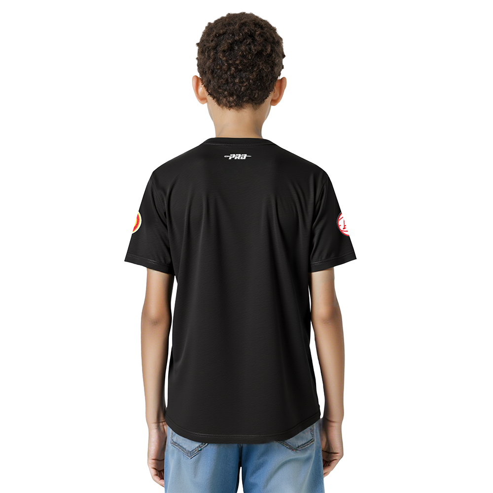 NBA ATLANTA HAWKS CLASSIC T-SHIRT À MANCHES COURTES POUR GARÇON ENFANT (NOIR)