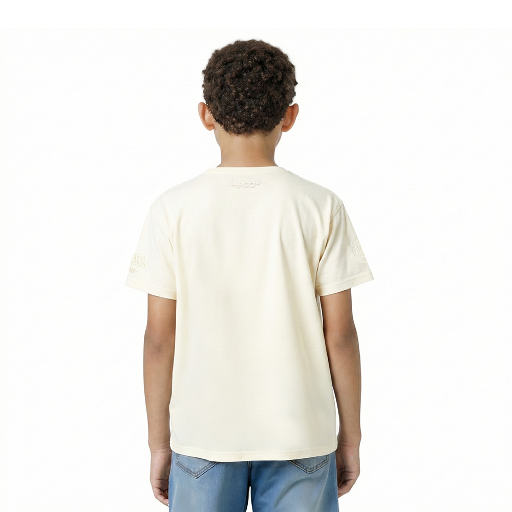 NBA ATLANTA HAWKS NEUTRAL LITTLE BOYS SHORT SLEEVE TEE (EGGSHELL)