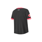 NBA ATLANTA HAWKS RETRO CLASSIC LITTLE BOY'S SHORT SLEEVE STRIPED RIB TEE (BLACK/RED)