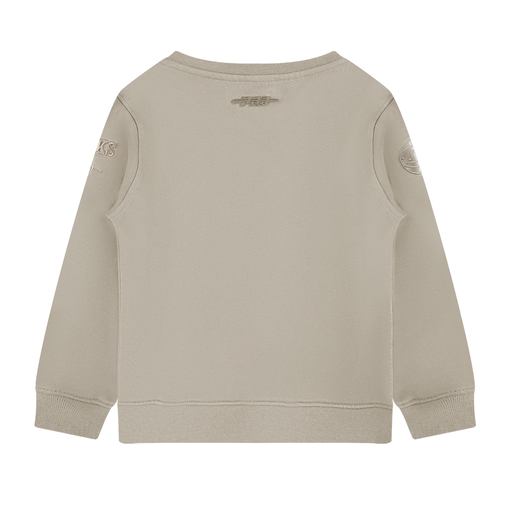 NBA ATLANTA HAWKS NEUTRAL LITTLE BOYS FLEECE CREWNECK (TAUPE)