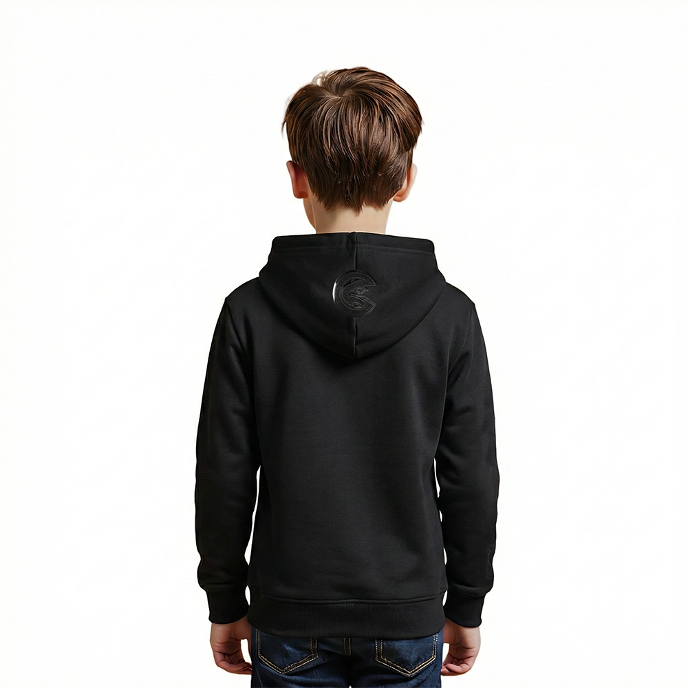 NBA ATLANTA HAWKS TRIPLE BLACK LITTLE BOYS FLEECE PULLOVER HOODIE (BLACK)