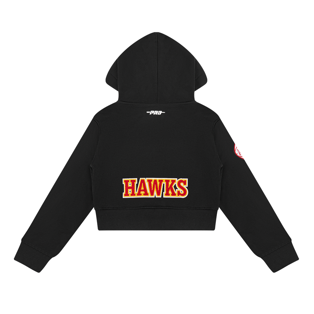NBA ATLANTA HAWKS CLASSIC LITTLE GIRLS  FLEECE FULL ZIP HOODIE (BLACK)