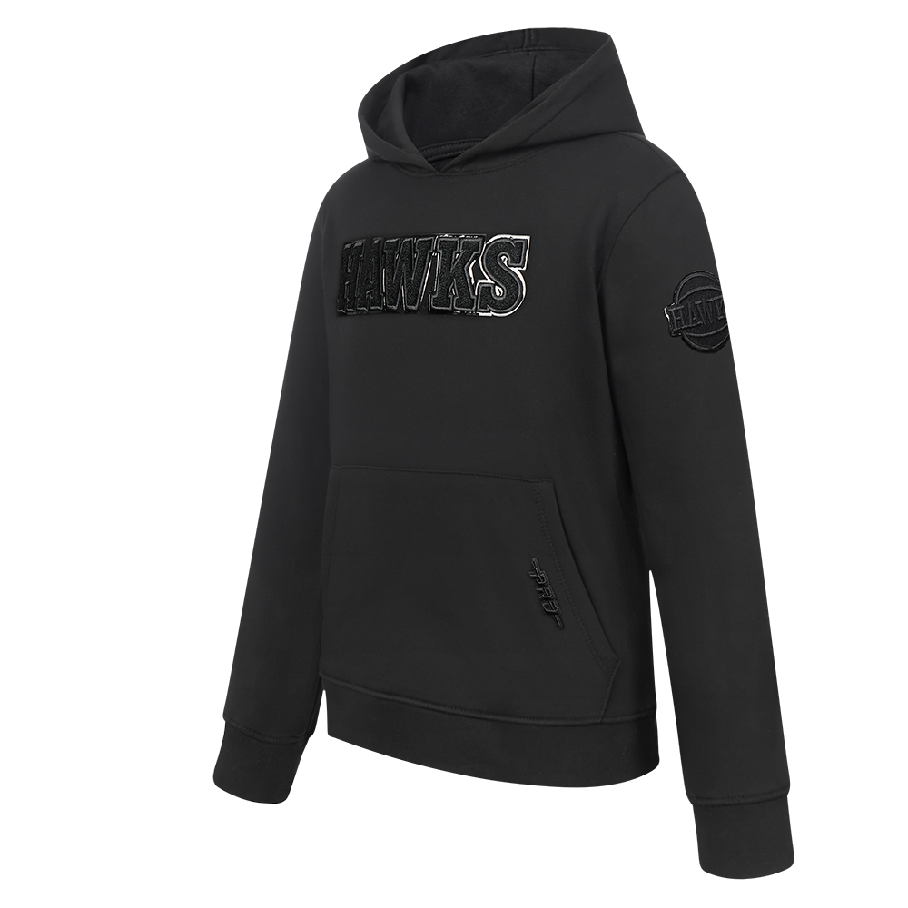 NBA ATLANTA HAWKS TRIPLE BLACK CHANDAIL À CAPUCHON EN MOLLETON POUR GARÇON BAMBIN (NOIR)