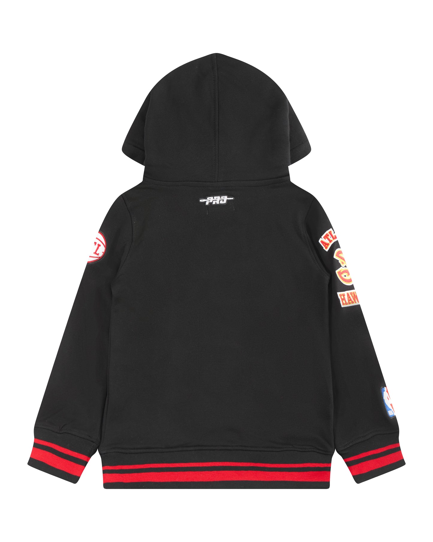 NBA ATLANTA HAWKS RETRO CLASSIC TODDLER BOYS RIB FLEECE PULLOVER HOODIE (BLACK/RED/BLACK)