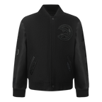NBA ATLANTA HAWKS TRIPLE BLACK BLOUSON COLLÉGIAL EN LAINE POUR GARÇON BAMBIN (NOIR DE JAIS)