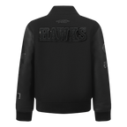 NBA ATLANTA HAWKS TRIPLE BLACK BLOUSON COLLÉGIAL EN LAINE POUR GARÇON BAMBIN (NOIR DE JAIS)