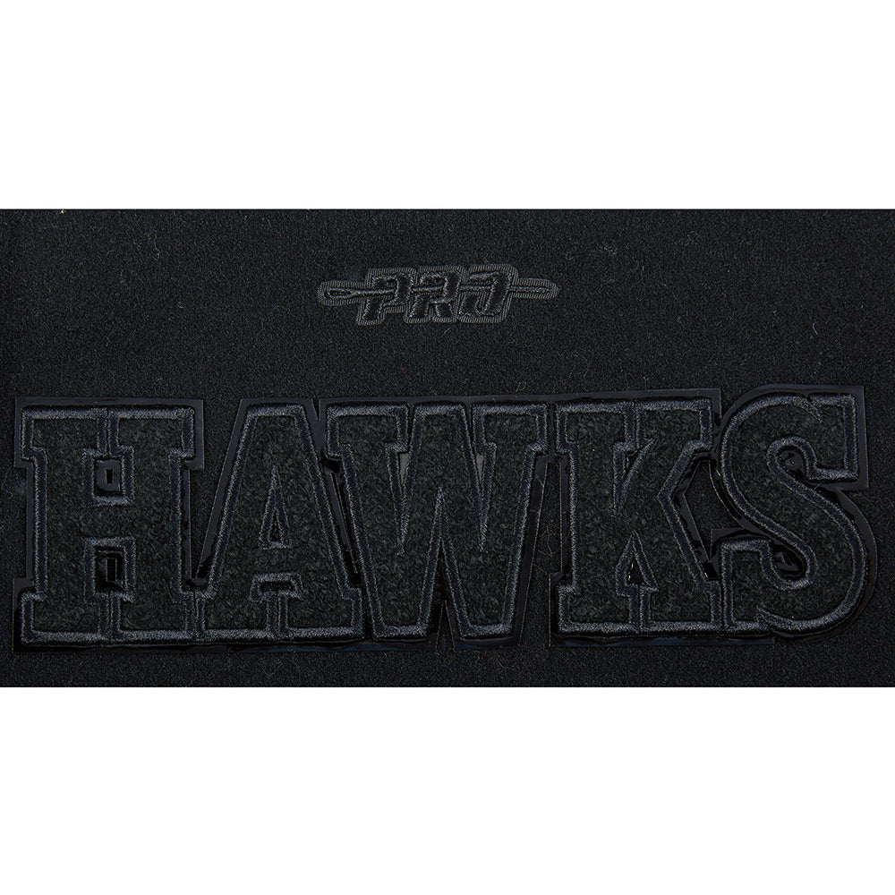 NBA ATLANTA HAWKS TRIPLE BLACK BLOUSON COLLÉGIAL EN LAINE POUR GARÇON BAMBIN (NOIR DE JAIS)