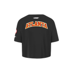NBA ATLANTA HAWKS CLASSIC TODDLER GIRL'S SHORT SLEEVE BOXY TEE (BLACK)