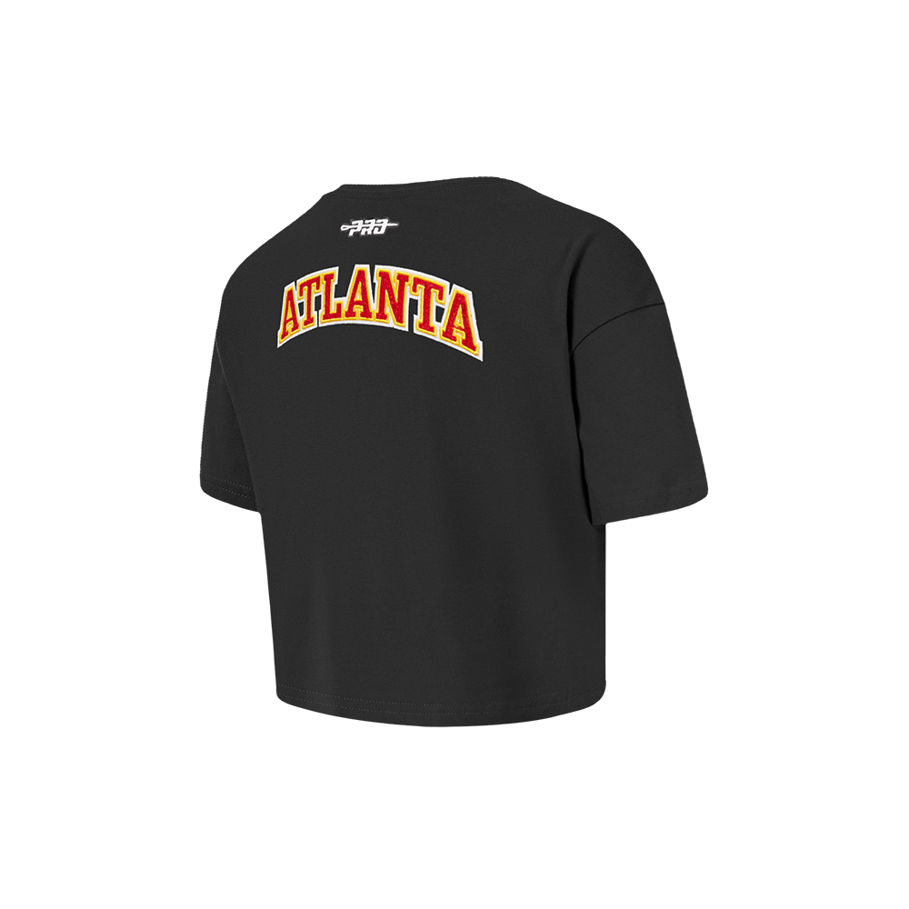 NBA ATLANTA HAWKS CLASSIC TODDLER GIRL'S SHORT SLEEVE BOXY TEE (BLACK)