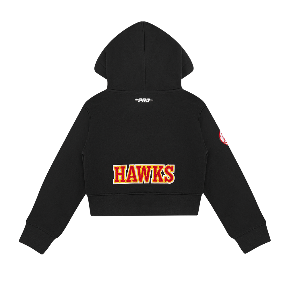NBA ATLANTA HAWKS CLASSIC TODDLER GIRLS FLEECE FULL ZIP HOODIE  (BLACK)