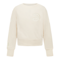 NBA ATLANTA HAWKS NEUTRAL TODDLER GIRL'S FLEECE CREWNECK (EGGSHELL)