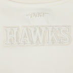 NBA ATLANTA HAWKS NEUTRAL TODDLER GIRL'S FLEECE CREWNECK (EGGSHELL)