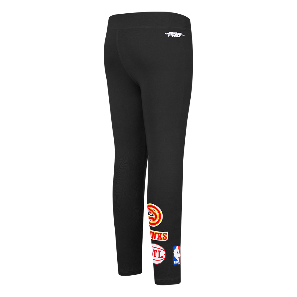 NBA ATLANTA HAWKS RETRO CLASSIC LEGGING POUR FILLE BAMBIN (NOIR)