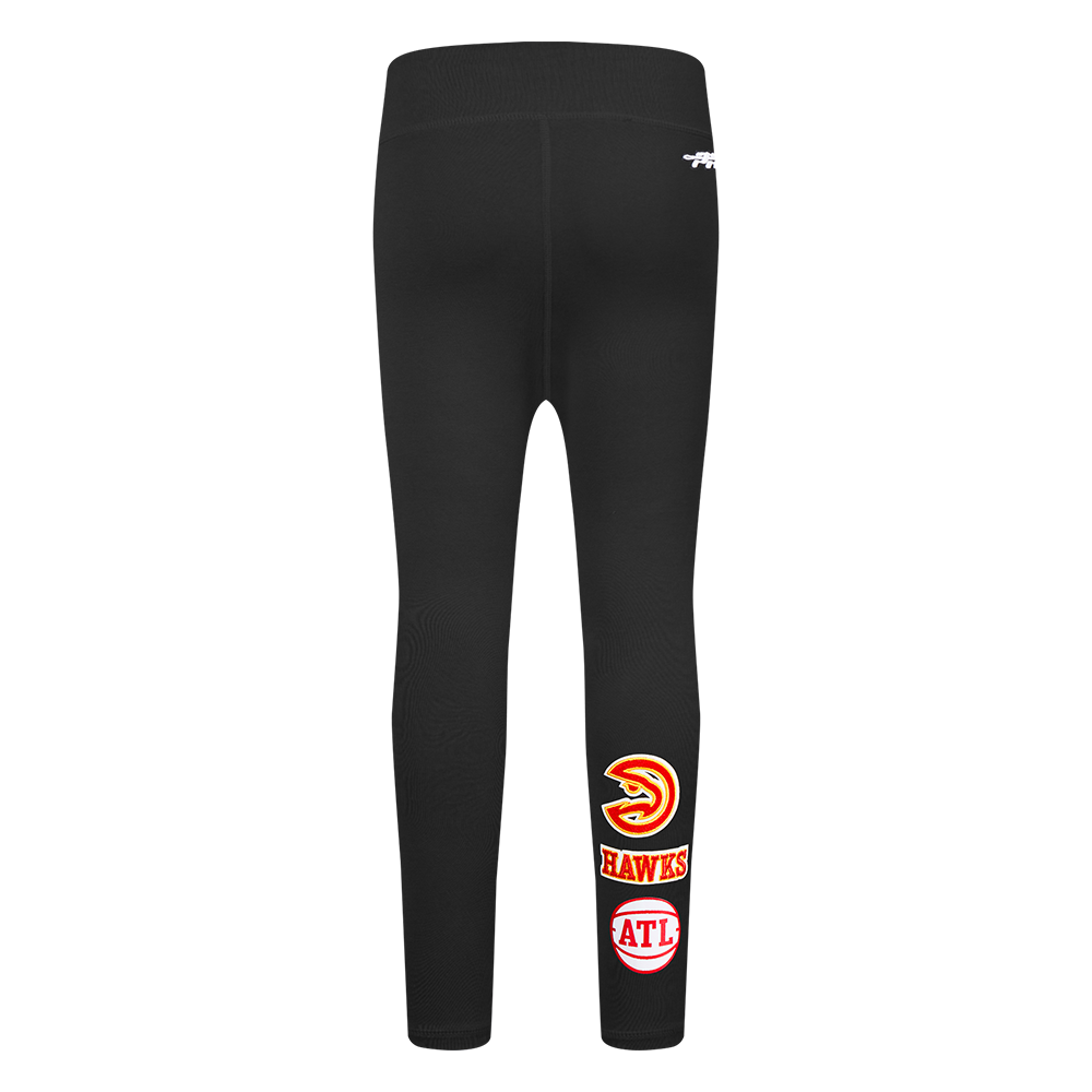 NBA ATLANTA HAWKS RETRO CLASSIC LEGGING POUR FILLE BAMBIN (NOIR)