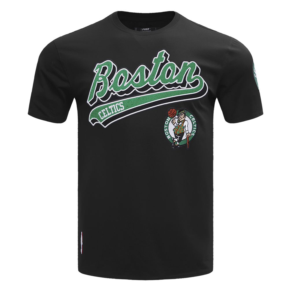 NBA BOSTON CELTICS SCRIPT TAIL T-SHIRT POUR HOMME (NOIR)