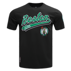 NBA BOSTON CELTICS SCRIPT TAIL T-SHIRT POUR HOMME (NOIR)