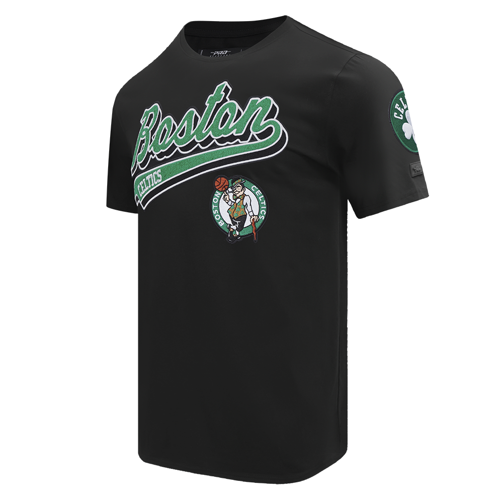 NBA BOSTON CELTICS SCRIPT TAIL T-SHIRT POUR HOMME (NOIR)