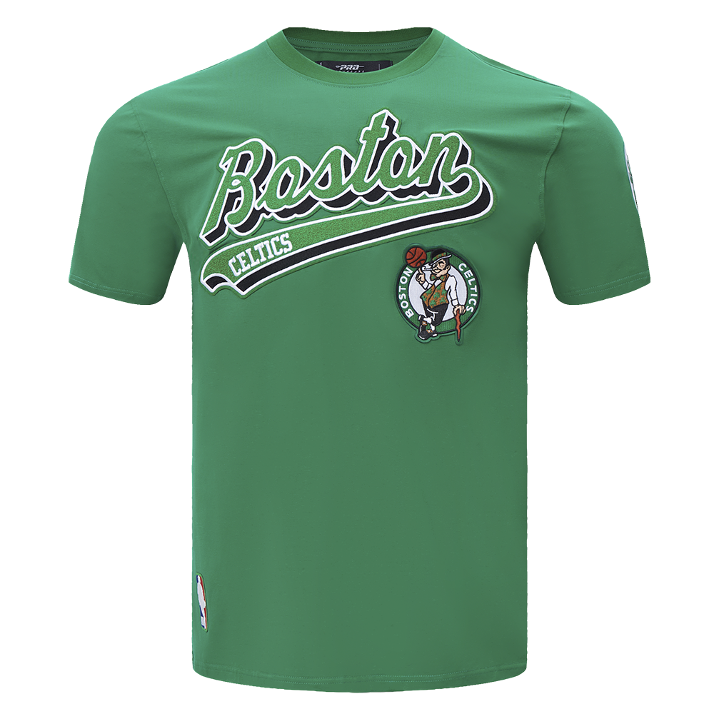 NBA BOSTON CELTICS SCRIPT TAIL T-SHIRT POUR HOMME (VERT KELLY)