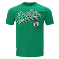 NBA BOSTON CELTICS SCRIPT TAIL T-SHIRT POUR HOMME (VERT KELLY)