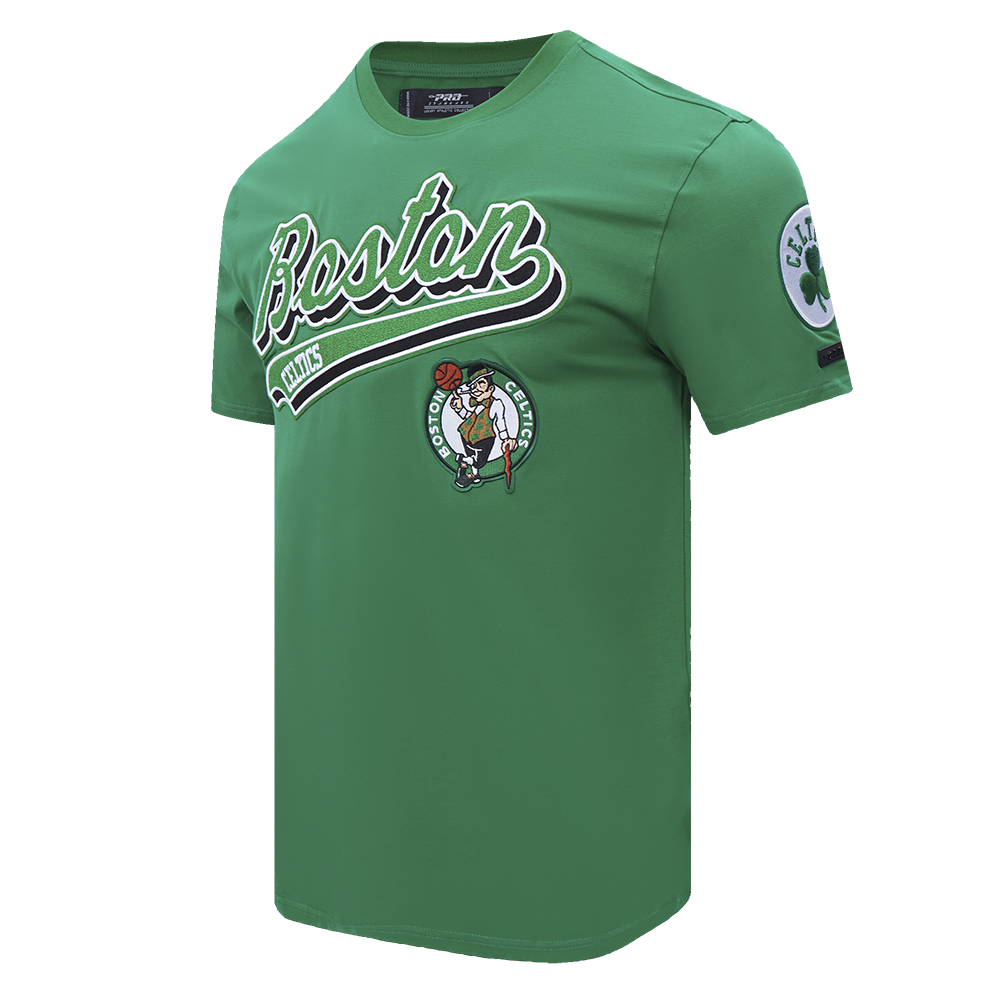 NBA BOSTON CELTICS SCRIPT TAIL T-SHIRT POUR HOMME (VERT KELLY)