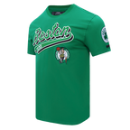 NBA BOSTON CELTICS SCRIPT TAIL T-SHIRT POUR HOMME (VERT KELLY)